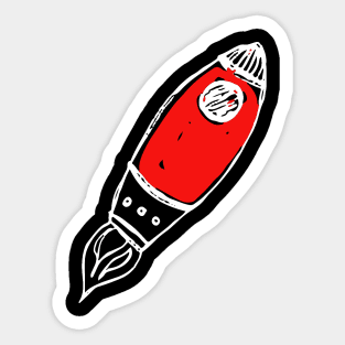 Rocket Doodle White Sticker